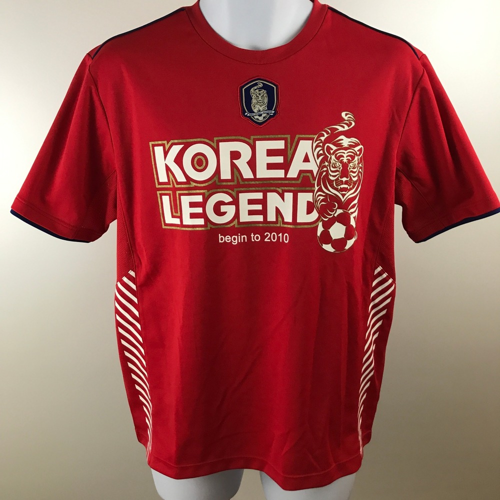 KFA Korea Football Association Soccer Jersey Red Tiger Graphic‎ Men Large US 95